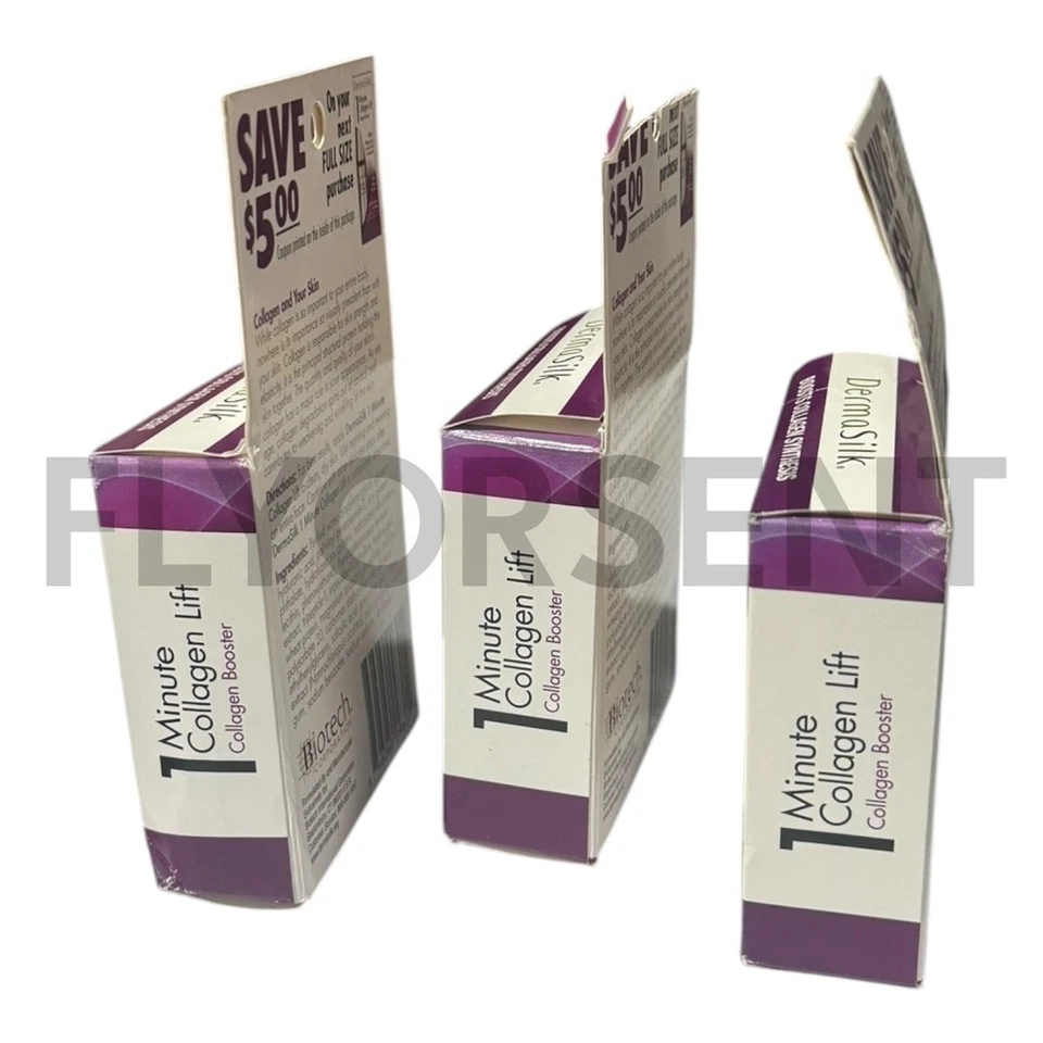 X3 DERMA SILK 1 MINUTO COLÁGENO ELEVADOR COLÁGENO IMPULSIONADOR dermasilk novo na caixa - Imagem 2 de 3