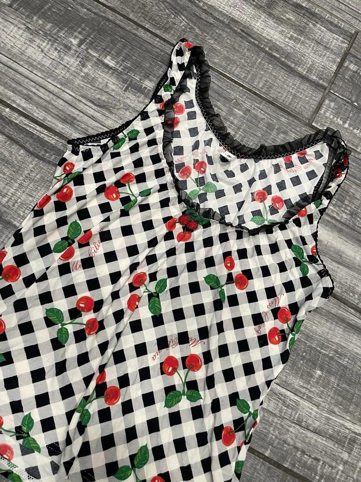 Camiseta sin mangas Moschino Mare cereza espagueti talla pequeña EE. UU. ¡RARA! Foto 2 de 4