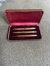 Vintage 14 K Gold Sheaffer Fountain Pen,  Pen And Pencil Set