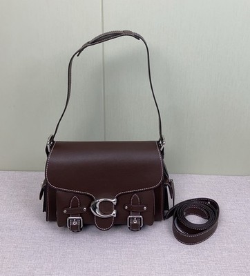 COACH Cargo Soft Tabby Leather Shoulder Bag Maple CT721 Outlet