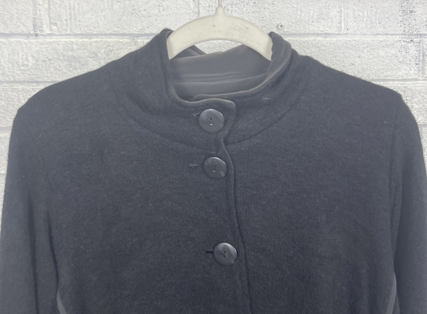 Sympli Button Front Tunic Jacket Black Womens Siz… - image 3