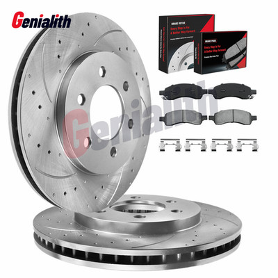 Front Disc Brake Rotors Pads for 2006 - 2009 Chevy Trailblazer GMC Envoy Rainer
