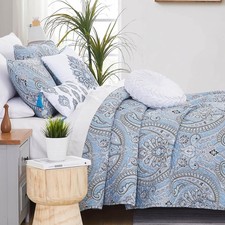 , Inc. Oversized 5-Piece Twin/Twin XL Quilt Bedding Set with Two Matching Sha...