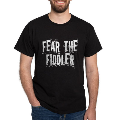 CafePress Funny Fiddle Dark T Shirt 100% Cotton T-Shirt (865456109)