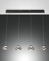 Fabas Luce Led Pendelleuchte Arabella 2000X140Mm 32W Warmweiß Grau Dimmbar