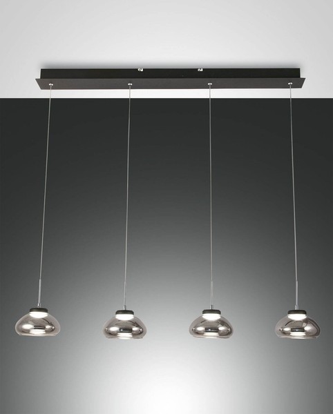 Fabas Luce Led Pendelleuchte Arabella 2000X140Mm 32W Warmweiß Grau Dimmbar-image