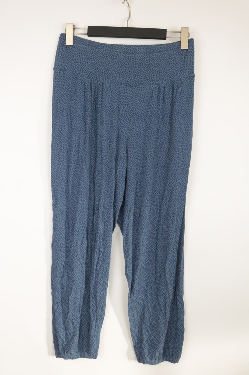 GUDRUN SJODEN Stretch Blue Polka Dots Harem Relaxed Dress Pants Size M / W28