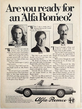 Alfa Romeo Spider Veloce Vintage 1981 Magazine Advertisement