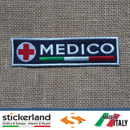 Patch Croce Rossa Italiana - Ricamo Con Nome E Gruppo, 12x3 Cm, Nastro Strappo - Foto 8