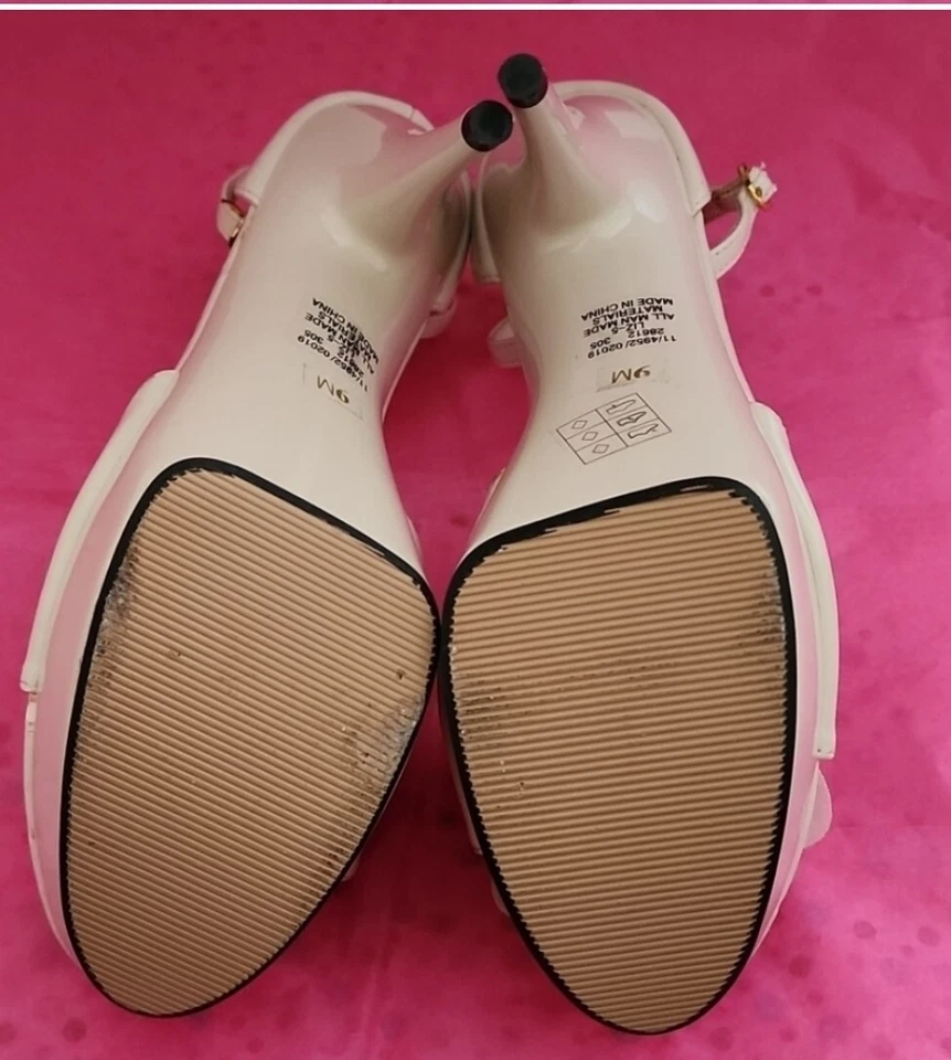 Sandalias de mujer de moda con correa al tobillo y punta abierta tacón alto para novia boda zapatos de vestir Foto 3 de 4