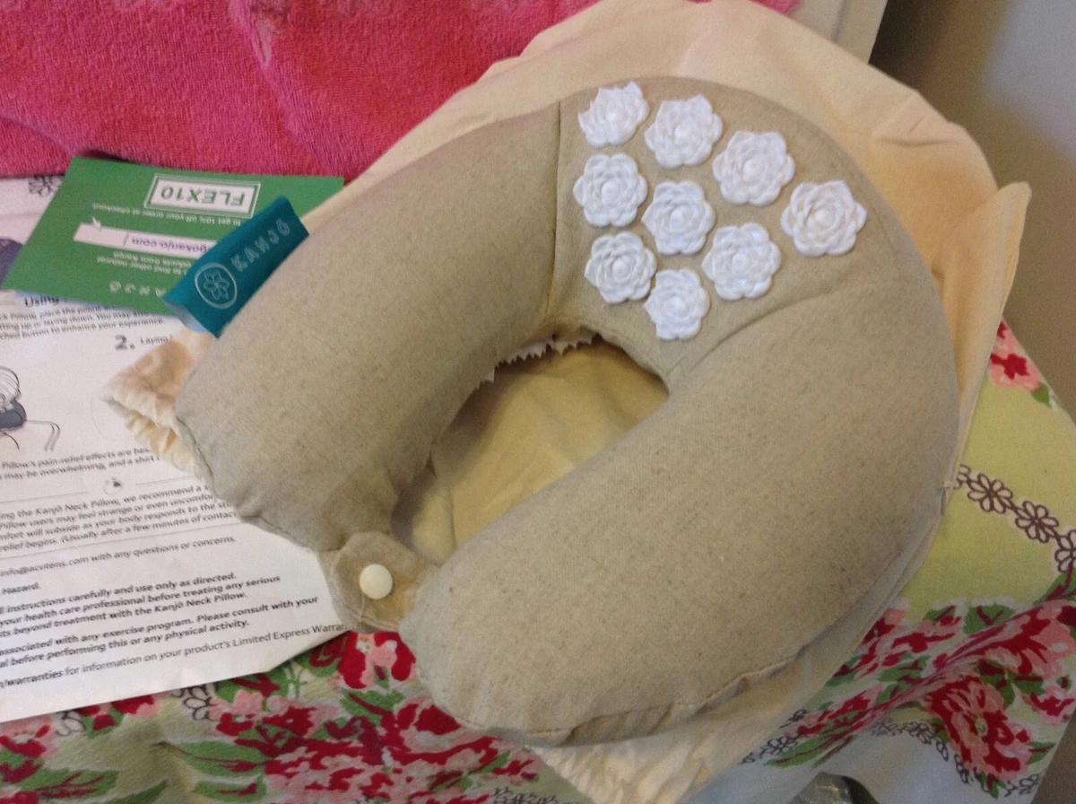NEW Kanjo Memory Foam Acupressure Neck Pillow eBay