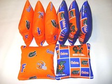 BEAN BAG TOSS GAME CORNHOLE BAGS FLORIDA GATORS 8 BAGS TOP QUALITY TAILGATE TOSS