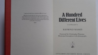 R0387 A Hundred Different Lives - An Autobiography  by Raymond Massey
