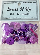 Dress It Up Color Me Purple Buttons & Embellishment - Rhinestone Flower 099