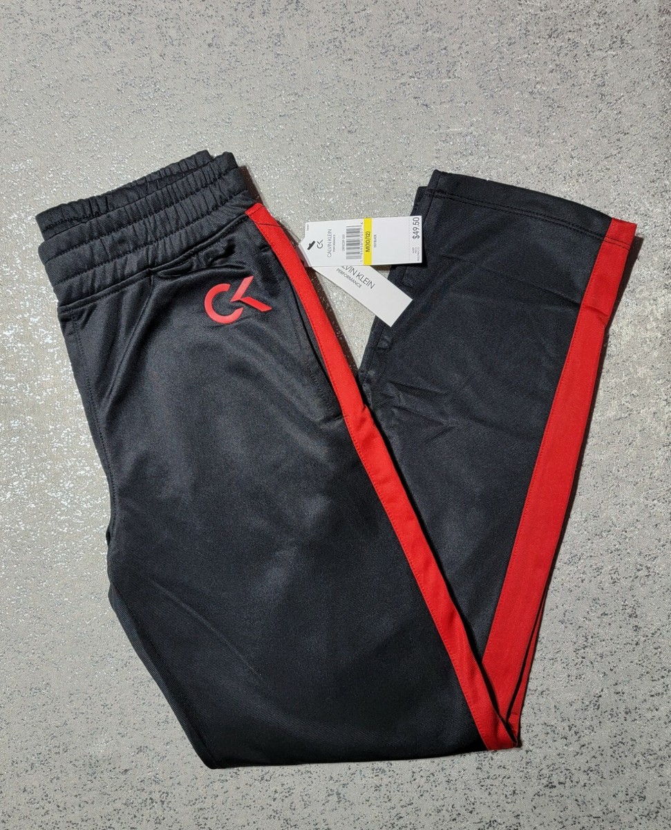 ❤️NEW❤️ Calvin Klein Performance Boys Black/Red Medium Track