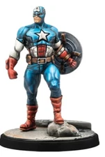 Marvel Crisis Protocol Captain America + Rules Card from Earth's Mightiest Core