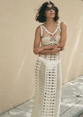white christmas dresses Zarah TENCEL™ Lyocell Crochet Dress main image 1