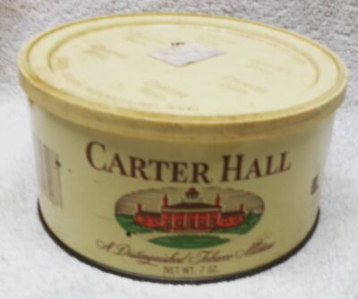 Vintage - CARTER HALL Tobacco TIN - 7 oz net weight - GOOD SHELF PIECE!