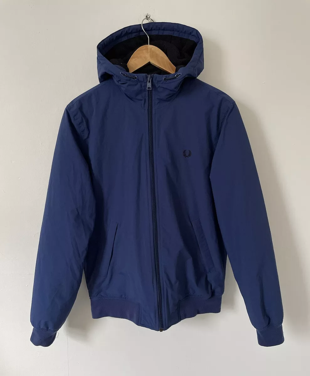 Fred Perry Brentham Jacket Small Medium Blue Fleece Lined Mod 60s