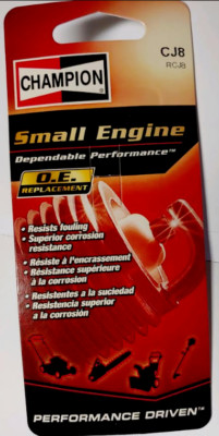 8 PACK ELITE CHAMPION CJ8 SPARK PLUGS OEM FOR BRIGGS & STRATTON MADE IN THE USA