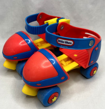 LITTLE TIKES VINTAGE KIDS ADJUSTABLE ROLLER SKATES RED, BLUE, YELLOW