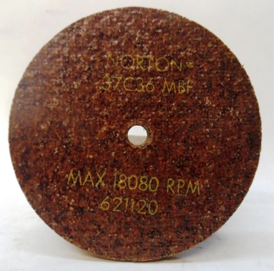 NORTON, CUT-OFF WHEEL, 37C36-MBF, MAX RPM 18080, 621120, LOT OF 5