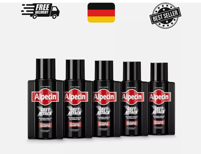 Alpecin Grey Attack Caffeine & Colour Shampoo - 5 x 75 ml - Gradual Hair Darkeni