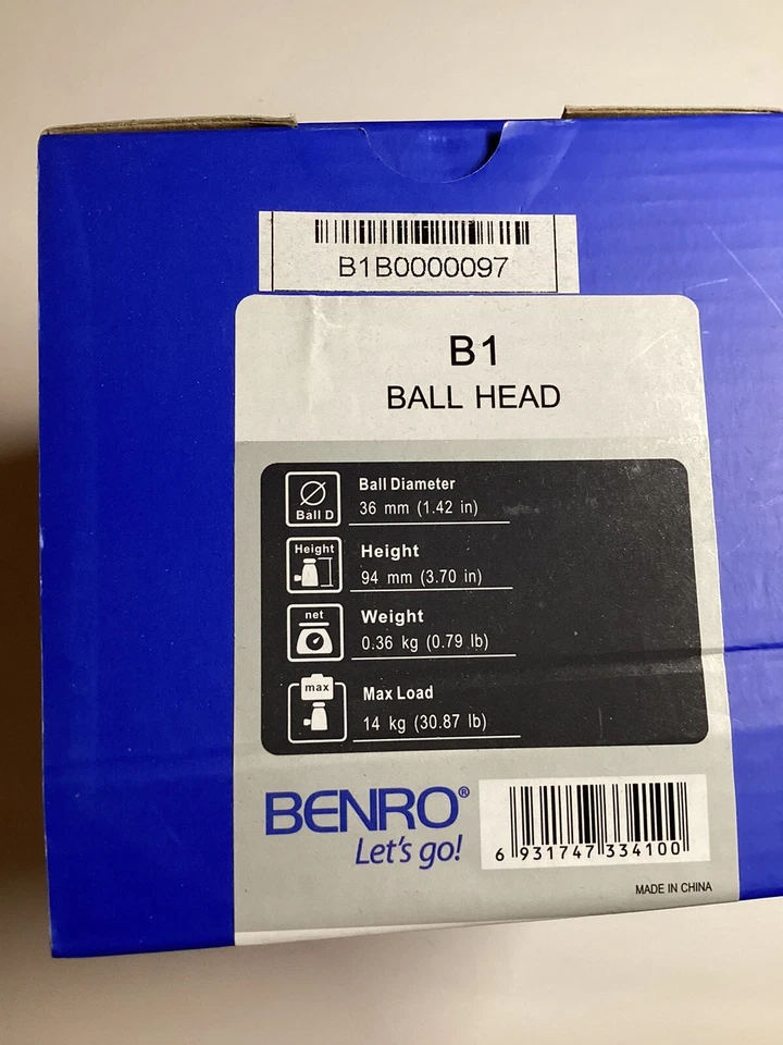 Benro B1 Ball & Socket Magnesium Head With Arca Style Quick Release Plate (UK) - Image 3 of 4