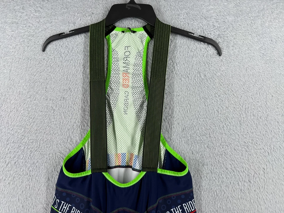 Giordana Bib Shorts Cycling Adult 2XL XXL Blue Hand Made FRC Form Red Carbon IT - Image 4 of 4