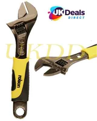 Rolson Soft-Rubber Grip Adjustable Wrench Jaw Choose 6" (150mm)