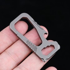 Titanium Alloy Carabiner Key Chain Clip Snap Hook Buckle Key Ring Outdoor EDC