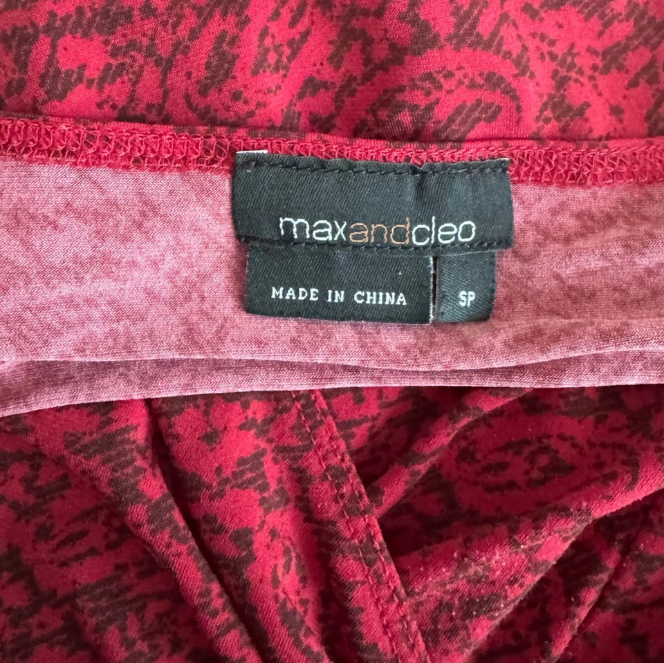 Vestido midi envolvente sintético manga 3/4 estampado multicolor Max & Cleo para mujer talla SP Foto 4 de 4