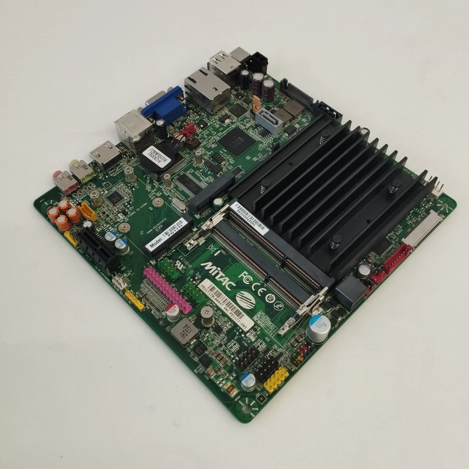 Scheda Madre Mini ITX Fanless Mitac PD11TI Intel Atom N2800 HDMI VGA LAN mSATA - Immagine 3 di 4