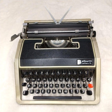 Olivetti Lettera DL Typewriter with Case Vintage Manual Antique Collectible thumbnail