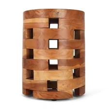 Belari Teak Stools - Teak End Tables - Indoor/Outdoor Teak Garden Stool