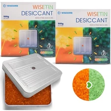 3P 500g Portable Indicating Silica Gel Desiccant Canister, Gun Safe Dehumidifier