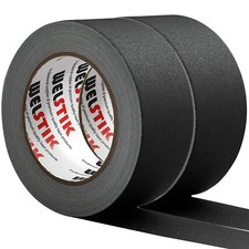 2 Pack Gaffers Tape - 2  W X 33 Yards per Roll 180 Ft - Cloth Matte Black