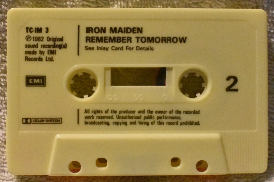 IRON MAIDEN -NUMBER OF THE BEAST  -UK CASSETTE SINGLE 1980 EMI -OUT OF PRINT - Image 2 of 4