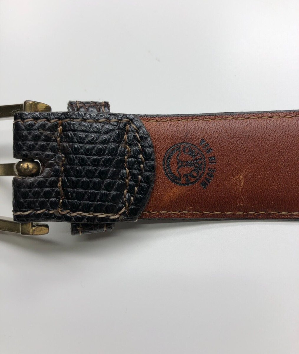 Torino Calcutta Lizard Leather Belt Size 32 Torino Belt 5111 Calcutta Lizzard Black Mens Sz 32 Leather  main image 2