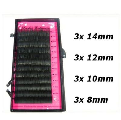 Gemischte Größen Nerz einzelne falsche Wimpern Fake Lash Extensions Semi Permanent