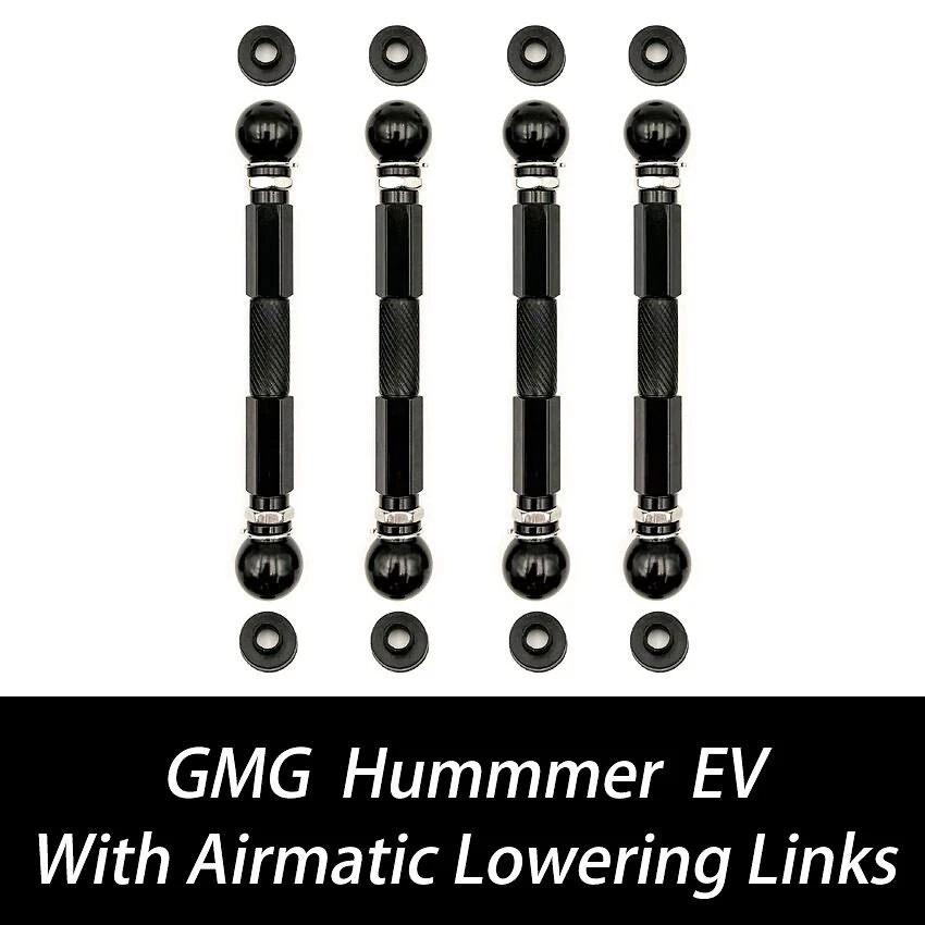 For 2022+ GMC Hummer EV Adjustable Air Ride Suspension Lowering Links Kit Rods - Imagen 2 de 4