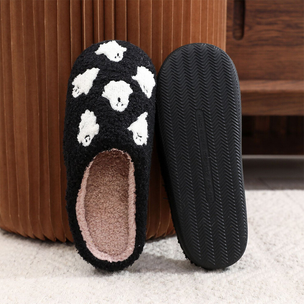 APL Halloween Ghost Plush Slippers Fuzzy Ghost Slippers for Outdoor Indoor Bedroom