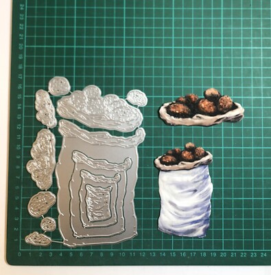 12 Stück ''A Gunny Sack'' Säcke Kartoffeln Stanzen Set - Machen Sie 4 Größen - 12,2 x 8,5 cm