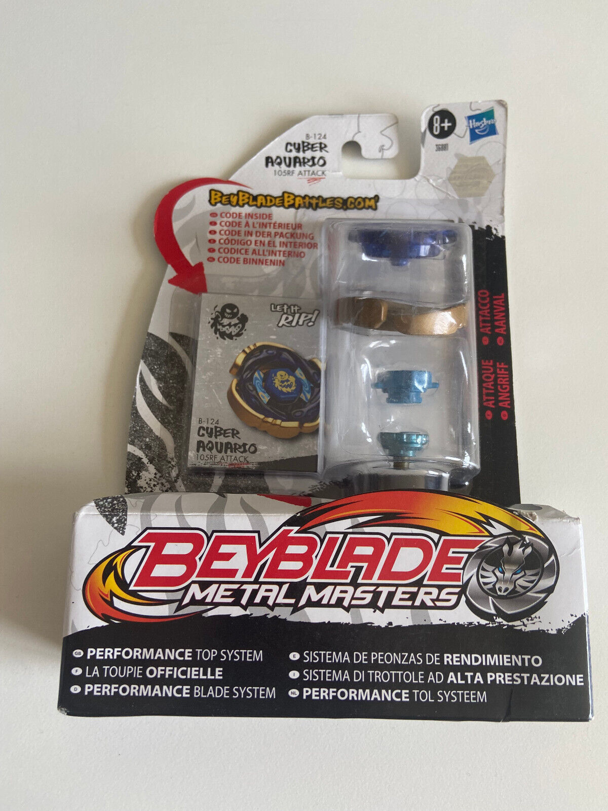 Router Beyblade Cyber Aquario B-124 Metal Masters Hasbro New With Launcher