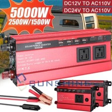 Convertidor Para Coche De Corriente Carros DC 12V A 110V AC 5000W Inversor y USB