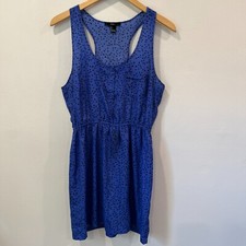 Forever 21 Blue Triangle Print Dress Size L