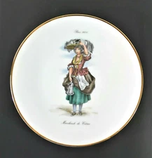 VTG Kuba Bavarian Germany Porcelain Plates Old Paris 1600 Merchant Fashion