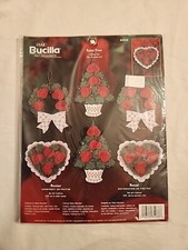 2003 Bucilla Plaid Felt Rose Tree Ornament Kit Sealed 84938 Maria Stanziani NEW