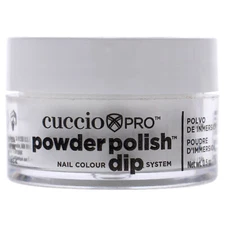 Cuccio Pro Powder Polish Nail Colour Dip System -White With Silver Mica - 0.5 oz