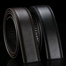 Luxury Men Leather Ratchet Automatic Buckle Belt Leather High Quality Belts Gift